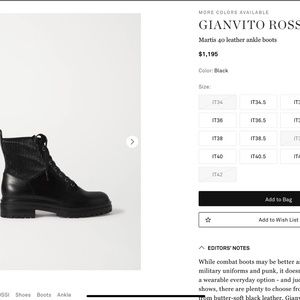 GIANVITO ROSSI Martis leather ankle boots - Size 39